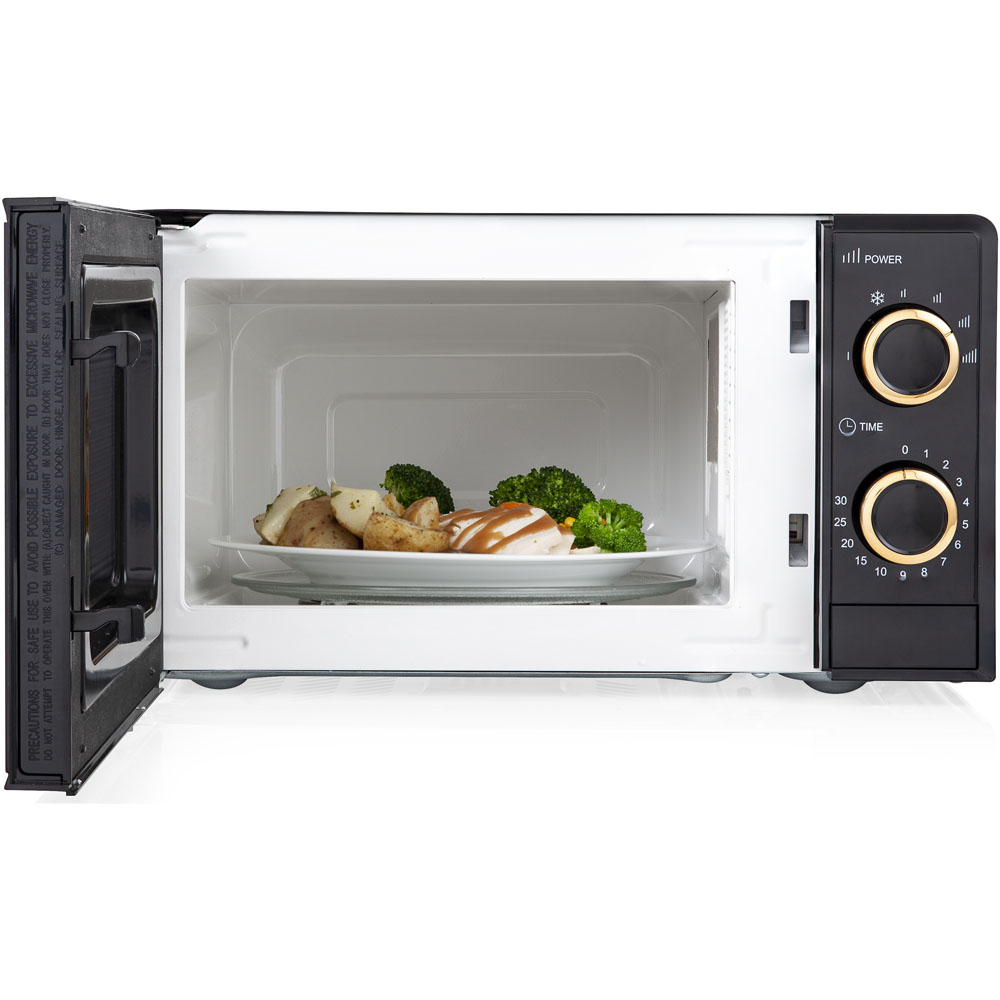 Tower T24029RG Black & Rose Gold Effect 17L Manual Microwave 700W Image 2