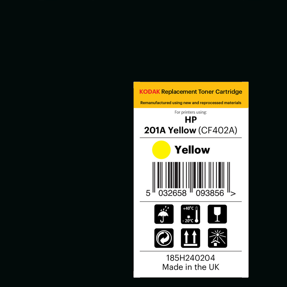 Kodak HP CF402A Yellow Replacement Laser Cartridge Image 2