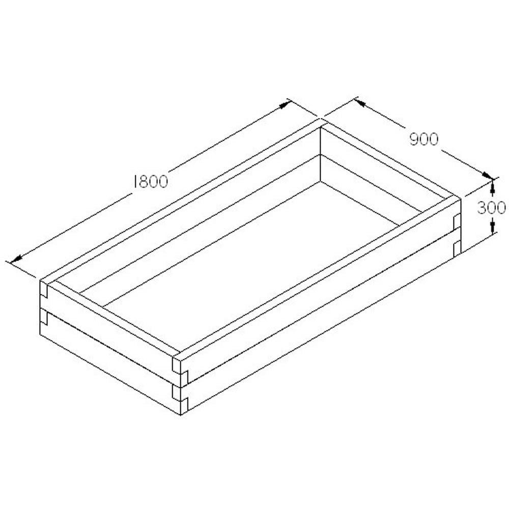 Forest Garden Timber Outdoor Caldeonian Raised Bed Image 3