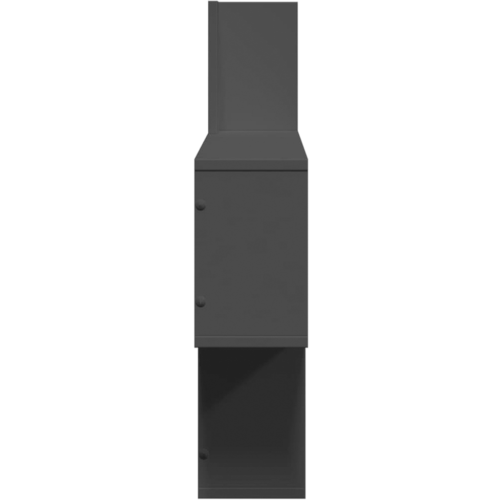 vidaXL 3 Shelf Black Wall Cabinet Image 4