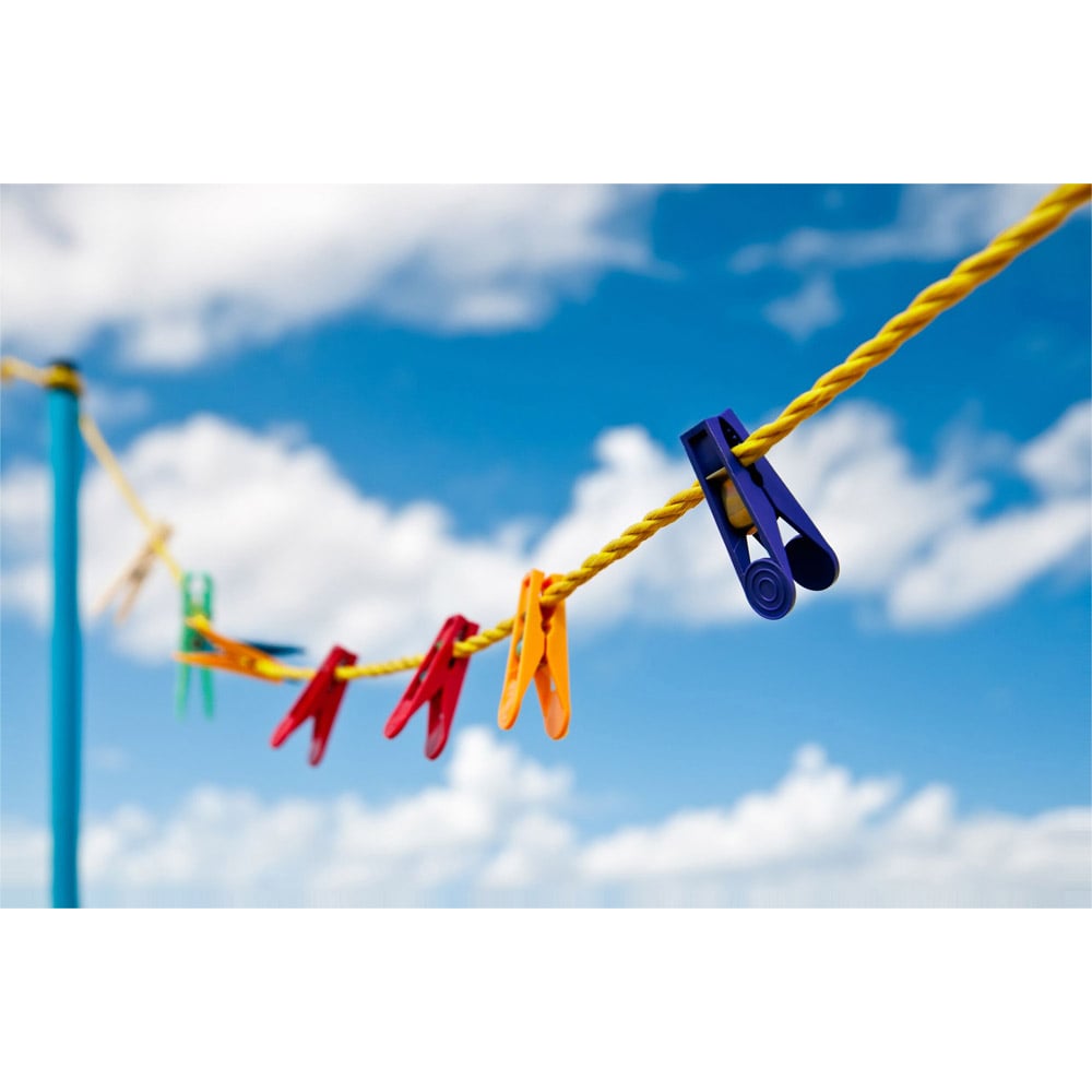 St Helens 20m Yellow Clothes Washing Line Rope Image 2