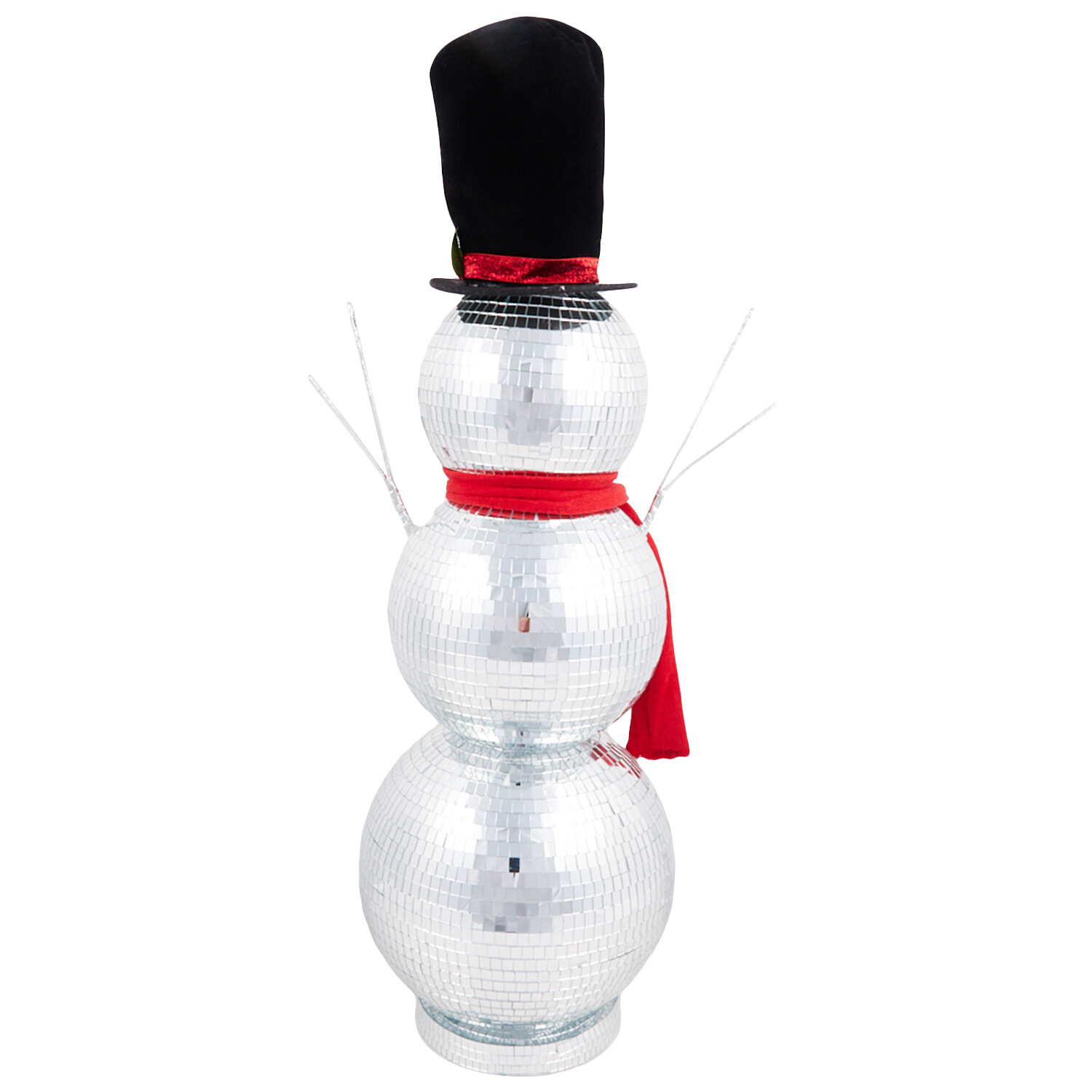 Disco Snowman Decoration - Silver Image 2