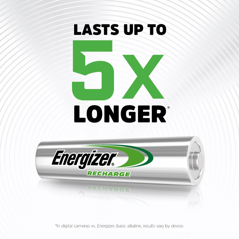 Energizer AAA 4 Pack 1.2V 800mAh Rechargeable Batteries Image 3