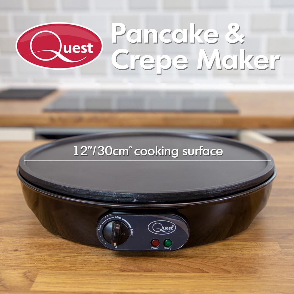 Quest Black Pancake Crepe and Flatbread Maker Image 7