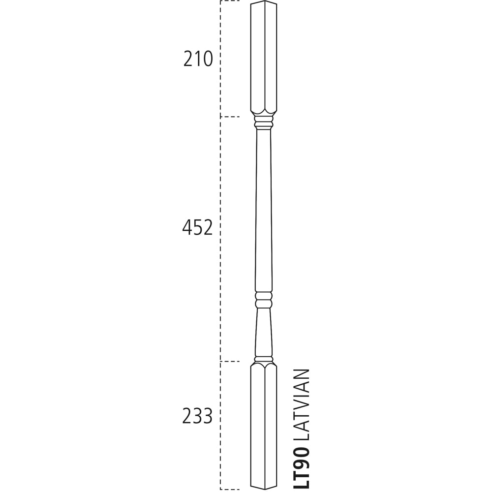 Blueprint Joinery Benchmark Pine Georgian Stair Spindle Trade 20 Pack Image 3