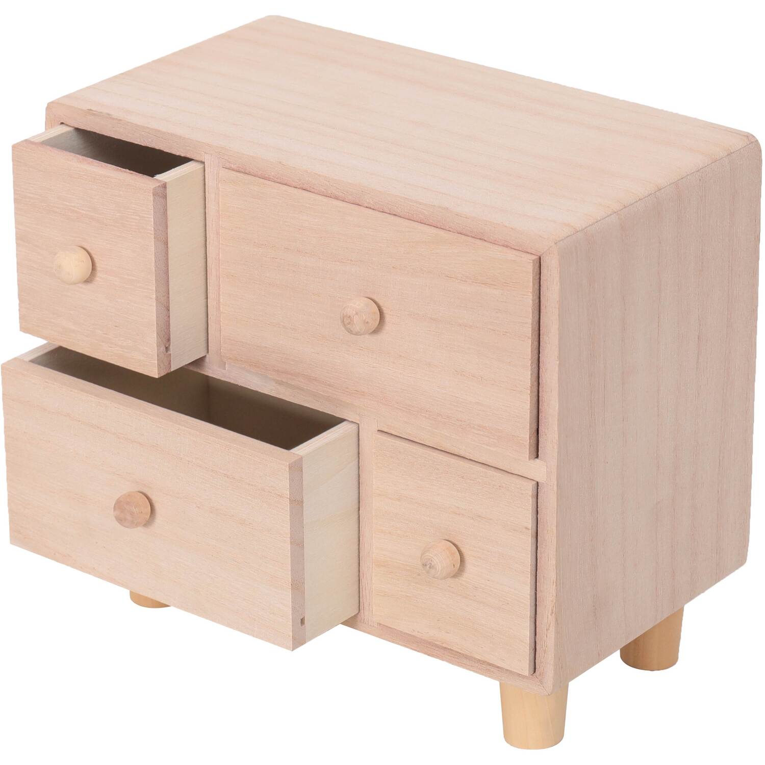 Paint Your Own Wooden Drawer Set Natural Image 3