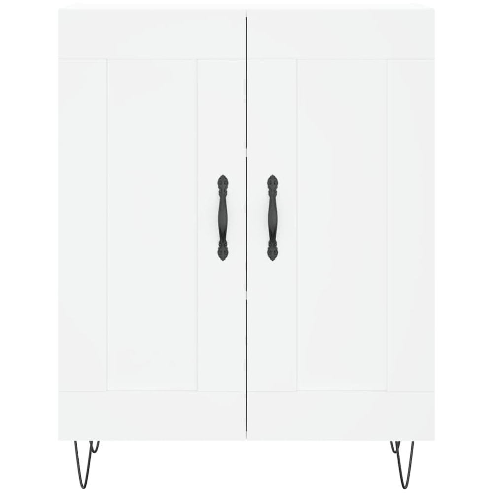 vidaXL 2 Door 3 Shelf White Highboard Image 8