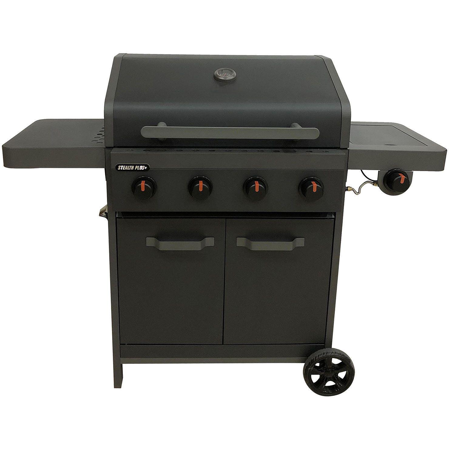Cubal 4 Burner Gas BBQ with Side Burner - Black Image 1