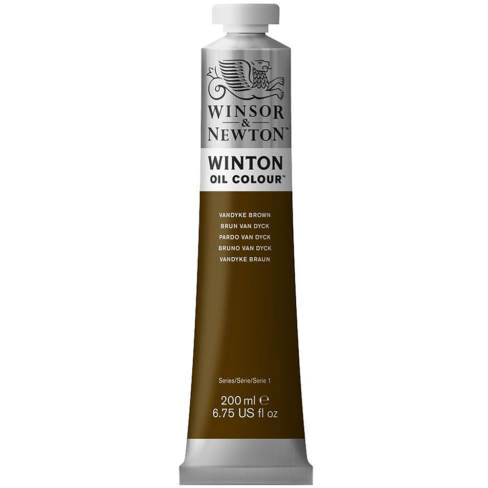 Winsor and Newton 200ml Winton Oil Colours - Vandyke Brown Image