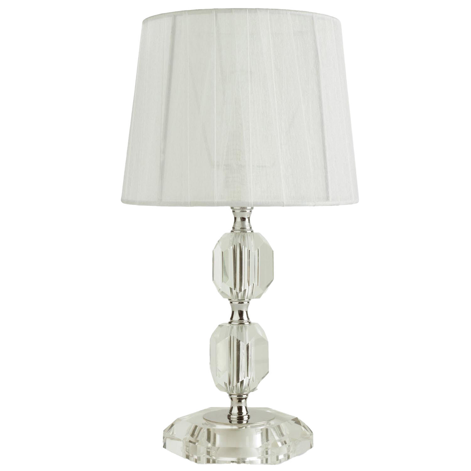 Ivory 2 Crystal Ball Table Lamp Image 1