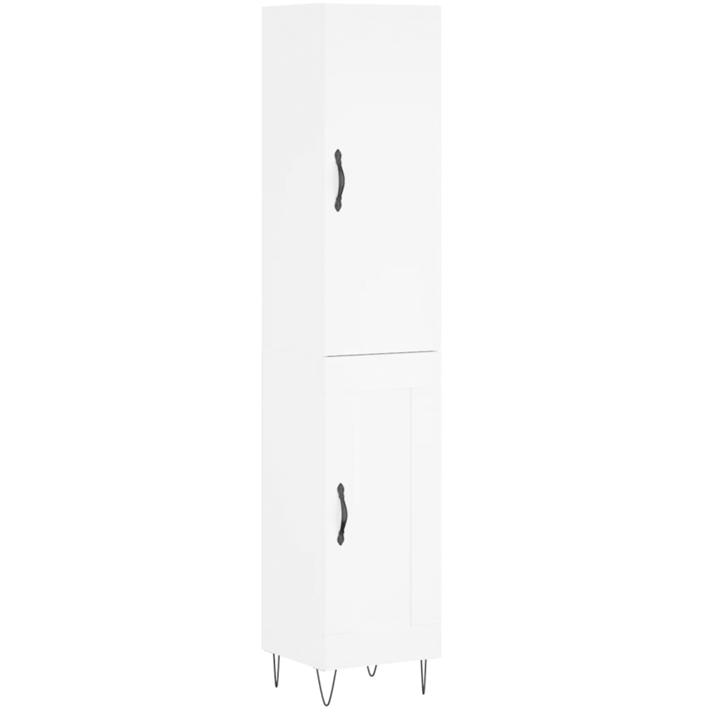 vidaXL 2 Door White Highboard Image 2