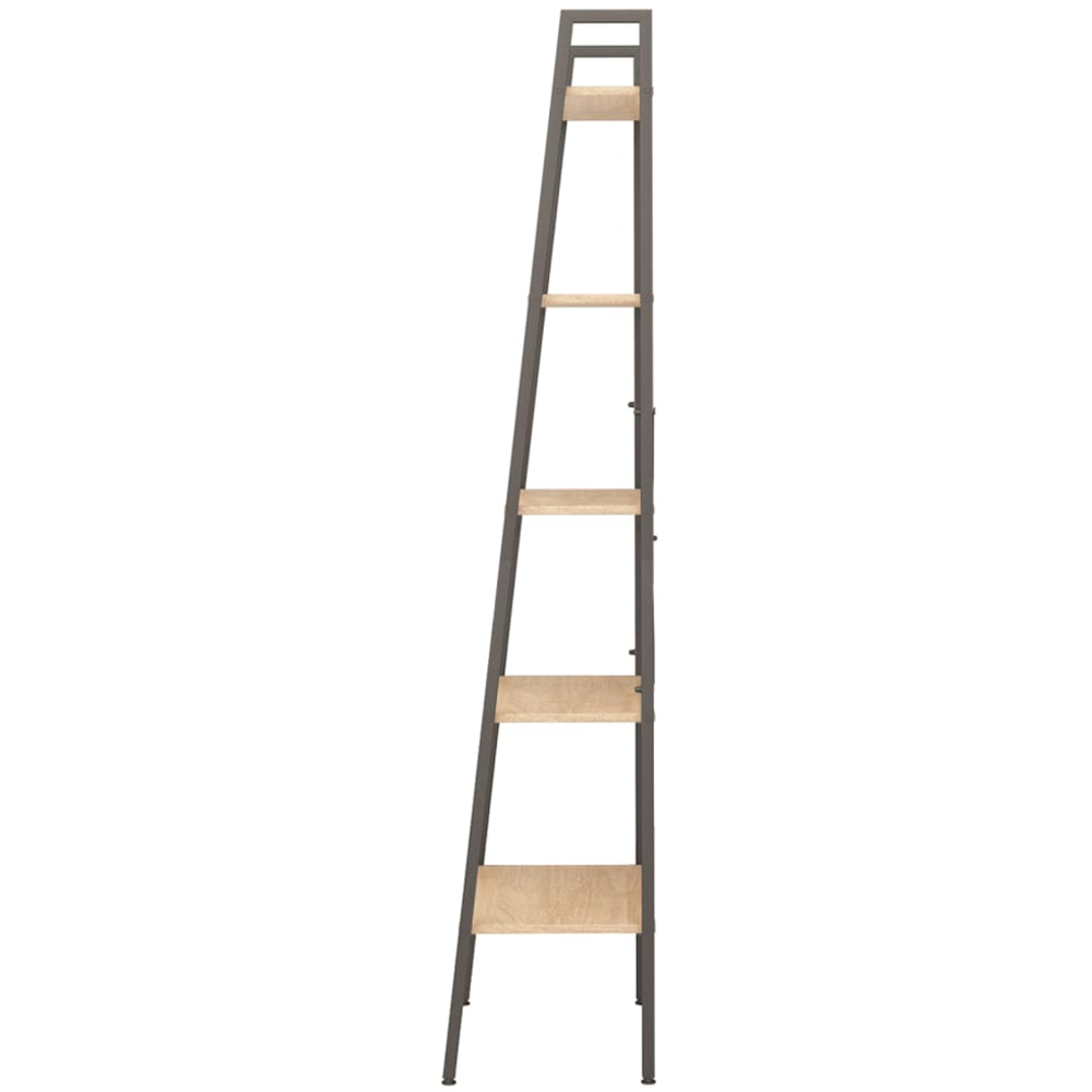vidaXL 5 Shelf Light Brown Display Unit Image 4