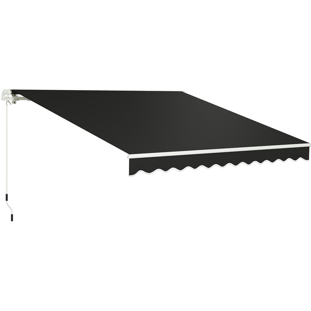 Outsunny 2.95 x 2.5m Black Retractable Awning with Crank Handle Image 2