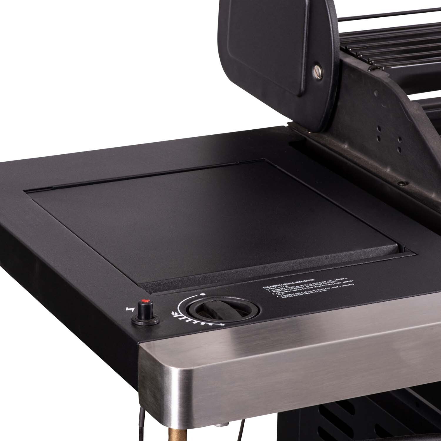 Outback Saturn Pro Blue and Silver 6 Burner Gas BBQ Image 3