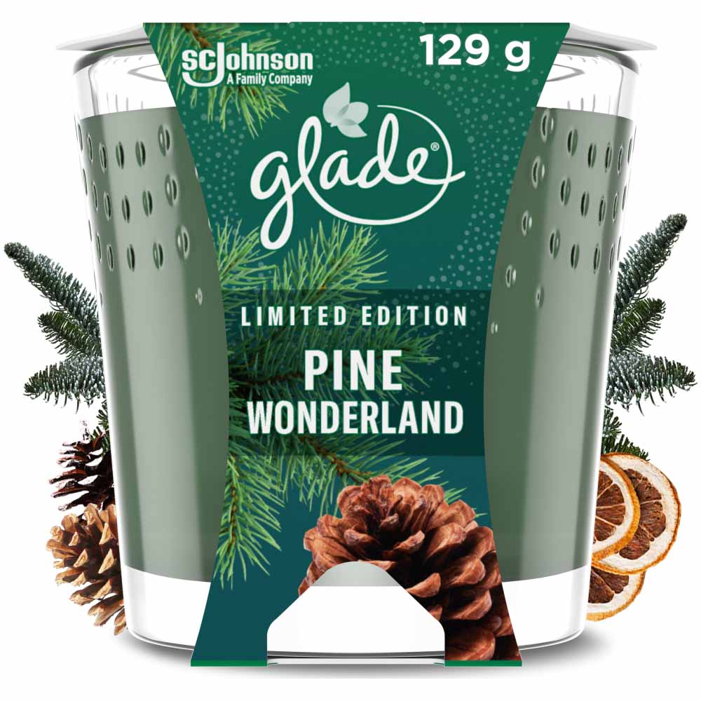 Glade Candle Pine Wonderland Air Freshener 129g Image 1