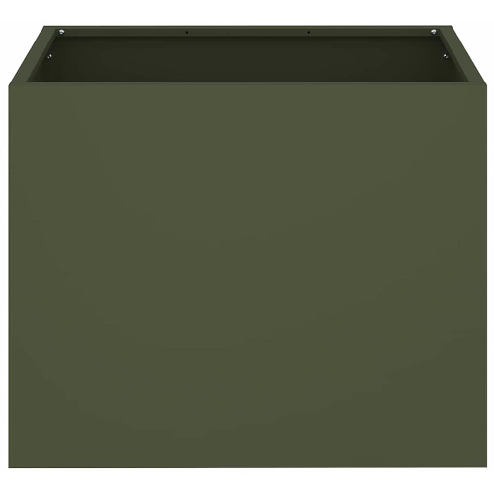 vidaXL Olive Green Cold Rolled Steel Garden Decor 40 x 50 x 32cm Image 4