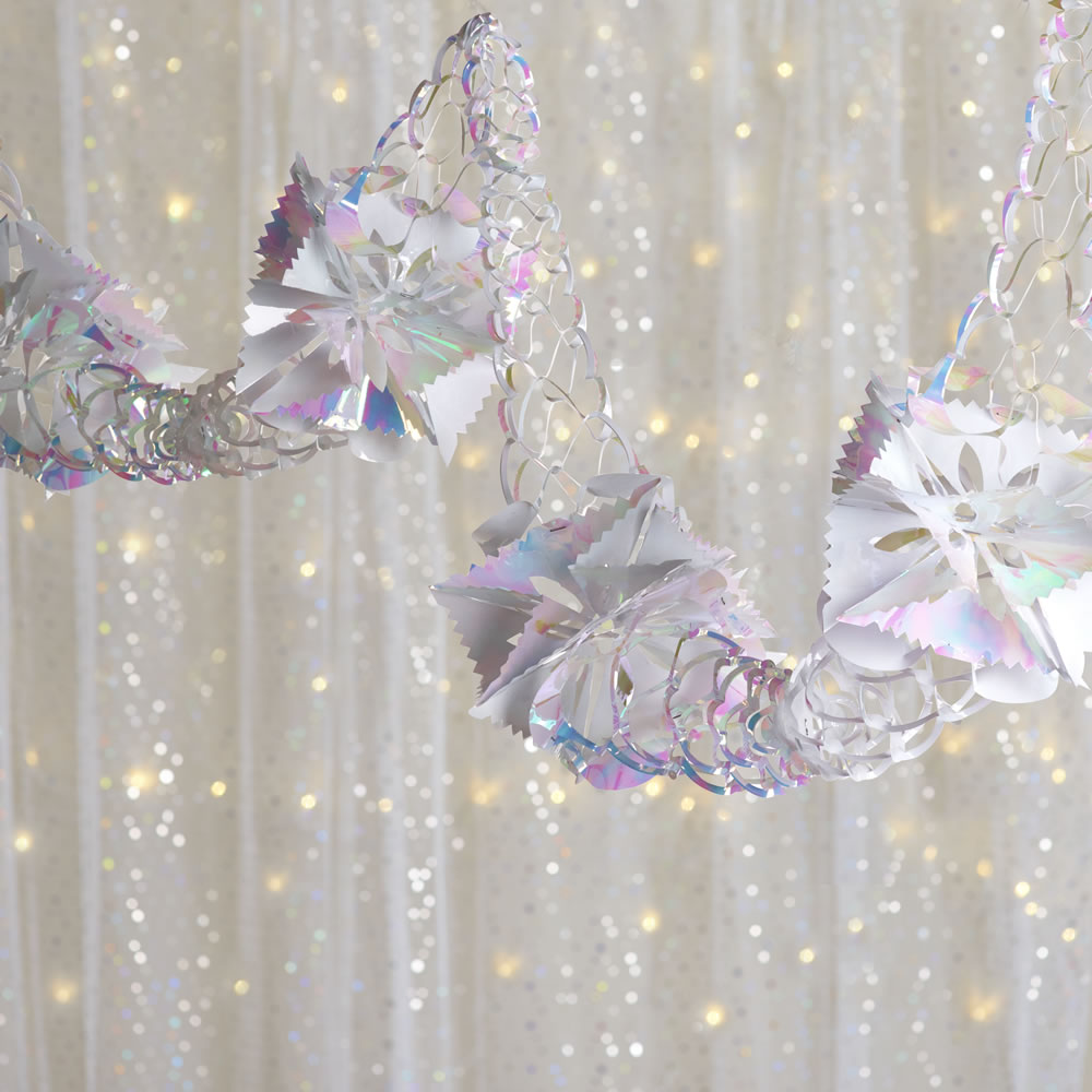 Wilko Foil Christmas Garland In Silver 2 7m Wilko