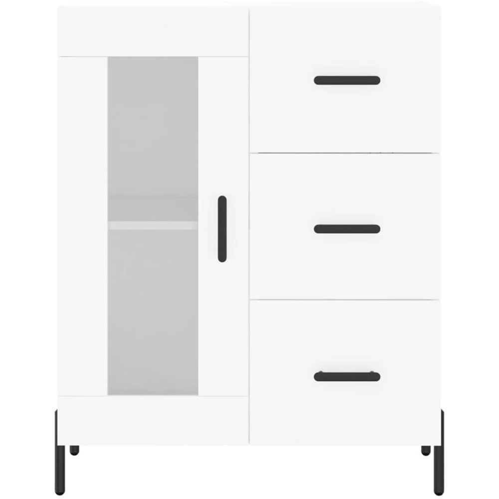 vidaXL 3 Door 3 Drawer 2 Shelf White Highboard Image 8