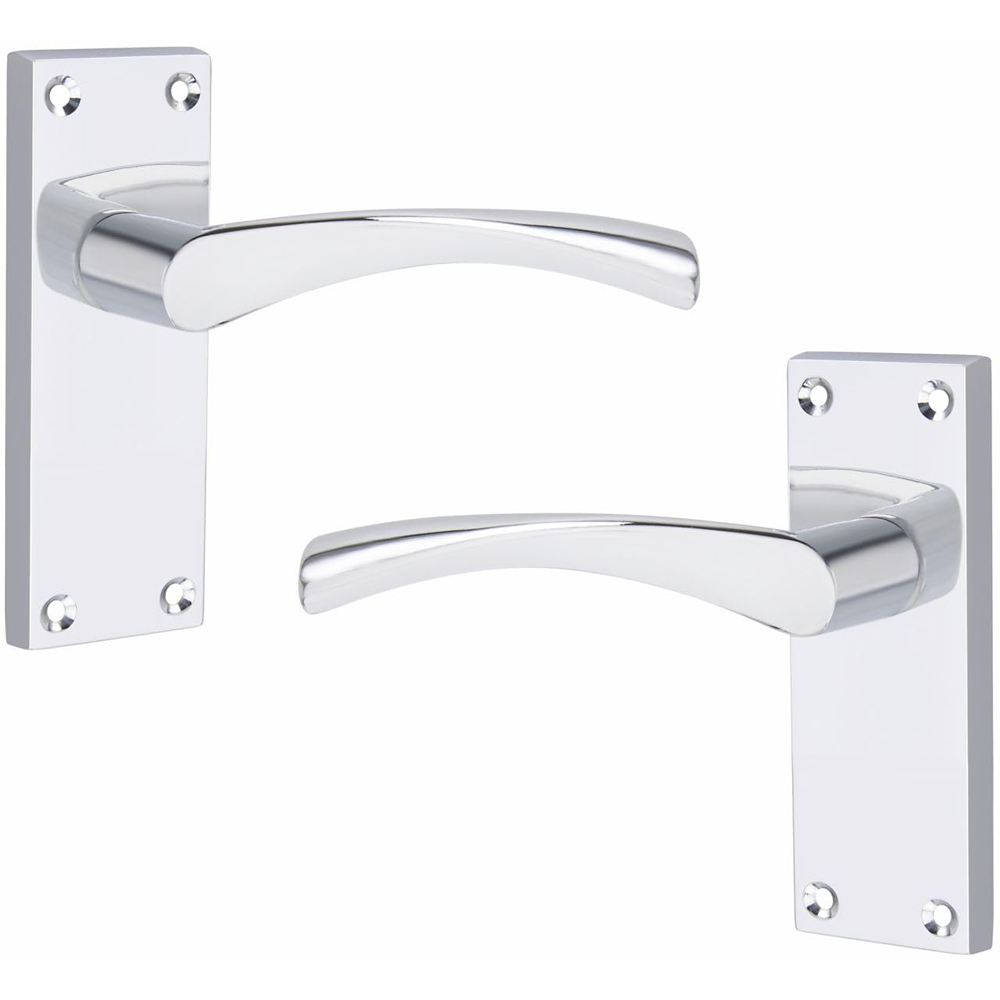 Golden Grace Silver Victorian Scroll Astrid Latch Door Handle 4 Pack 120 x 40mm Image 3
