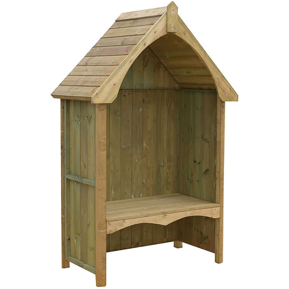Shire Balsam 2 Seater 7 x 4 x 2.1ft Pressure Treated Arbour Image 2