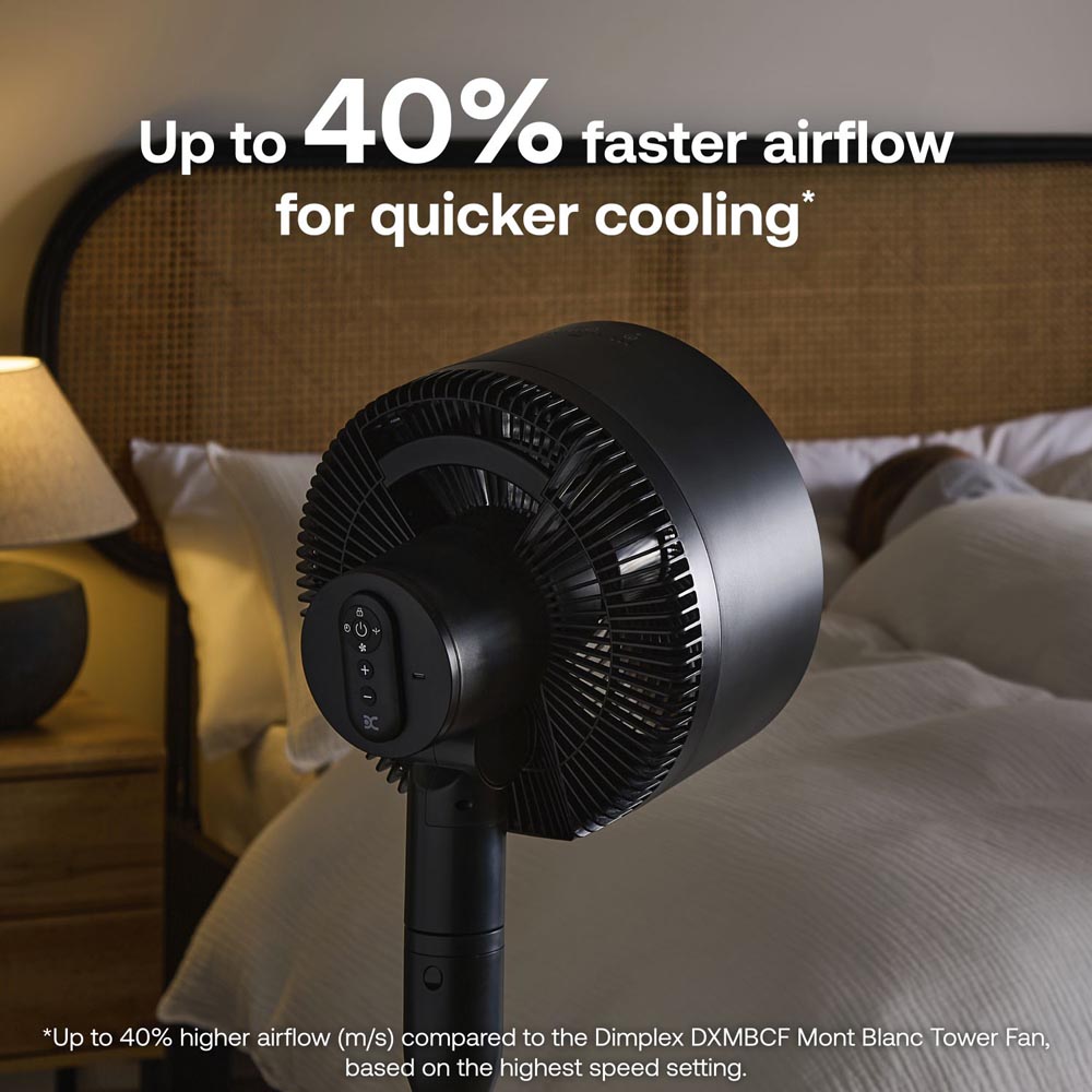 Dimplex DuoCool 2-in-1 Black Height Adjustable Cordless Oscillating ...
