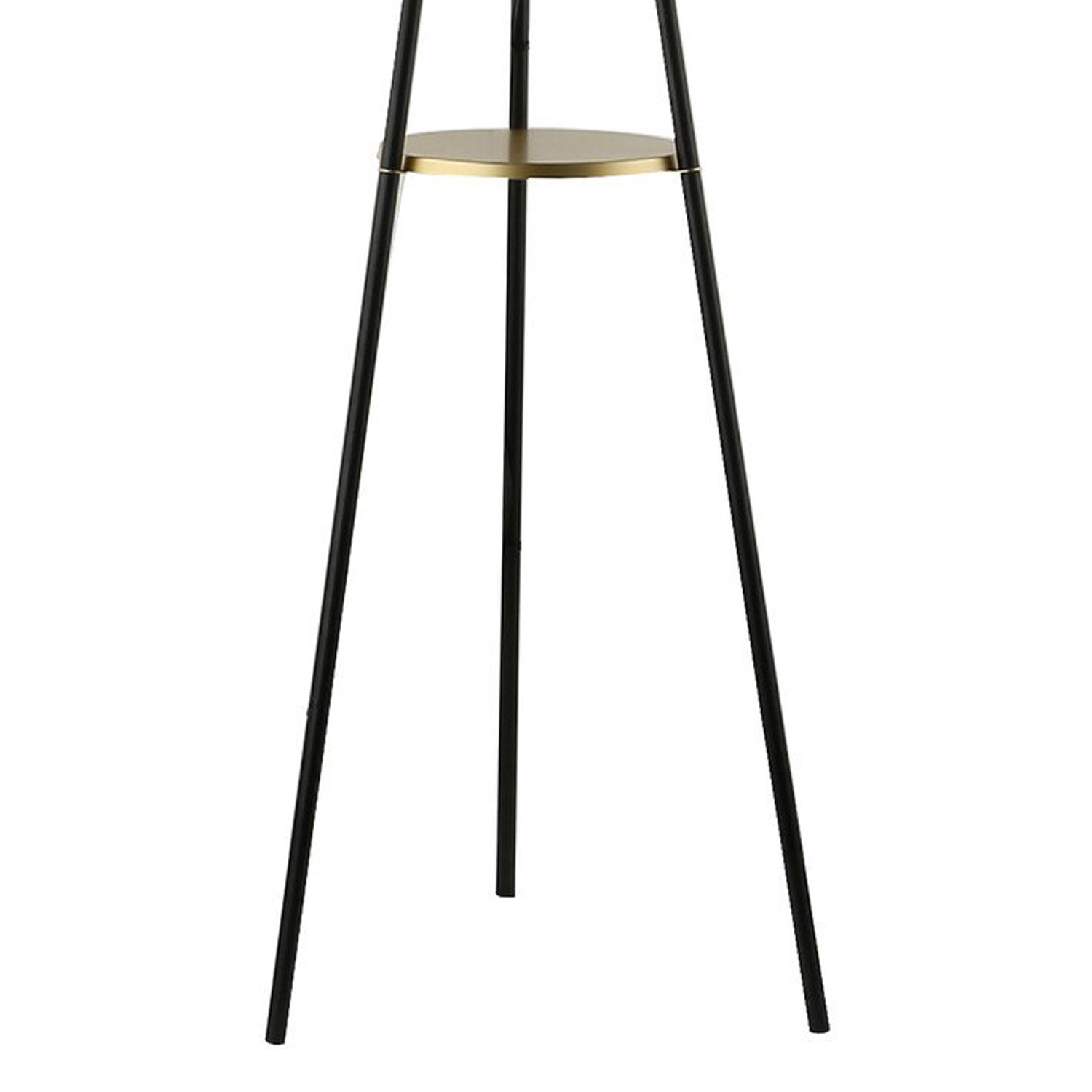 Camden Floor Lamp with Shelf - Black and Gold Image 5
