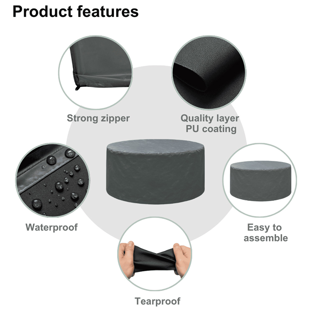 Home Source Duracover Small Round Patio Set Cover Image 4