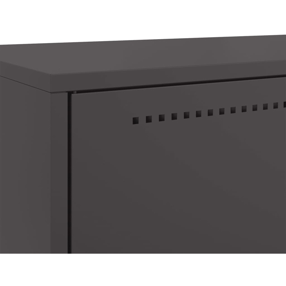 vidaXL 2 Door 2 Drawer Black Steel Highboard Image 5