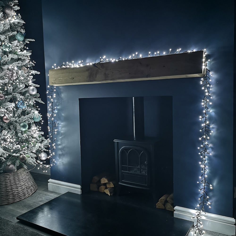 Samuel Alexander Rainbow or White LED Connectable Christmas Cluster Curtain Light 4.8m Image 5
