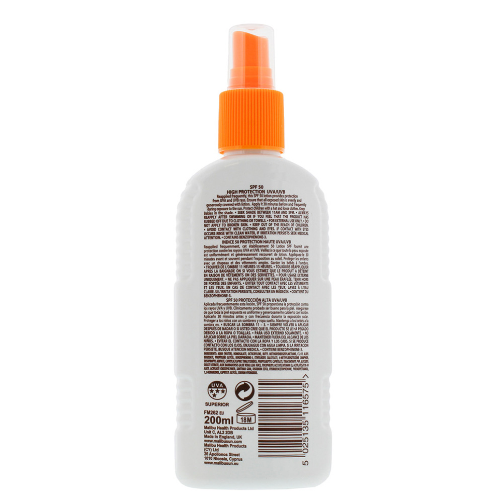 Malibu Sun Spray SPF50 200ml Image 2