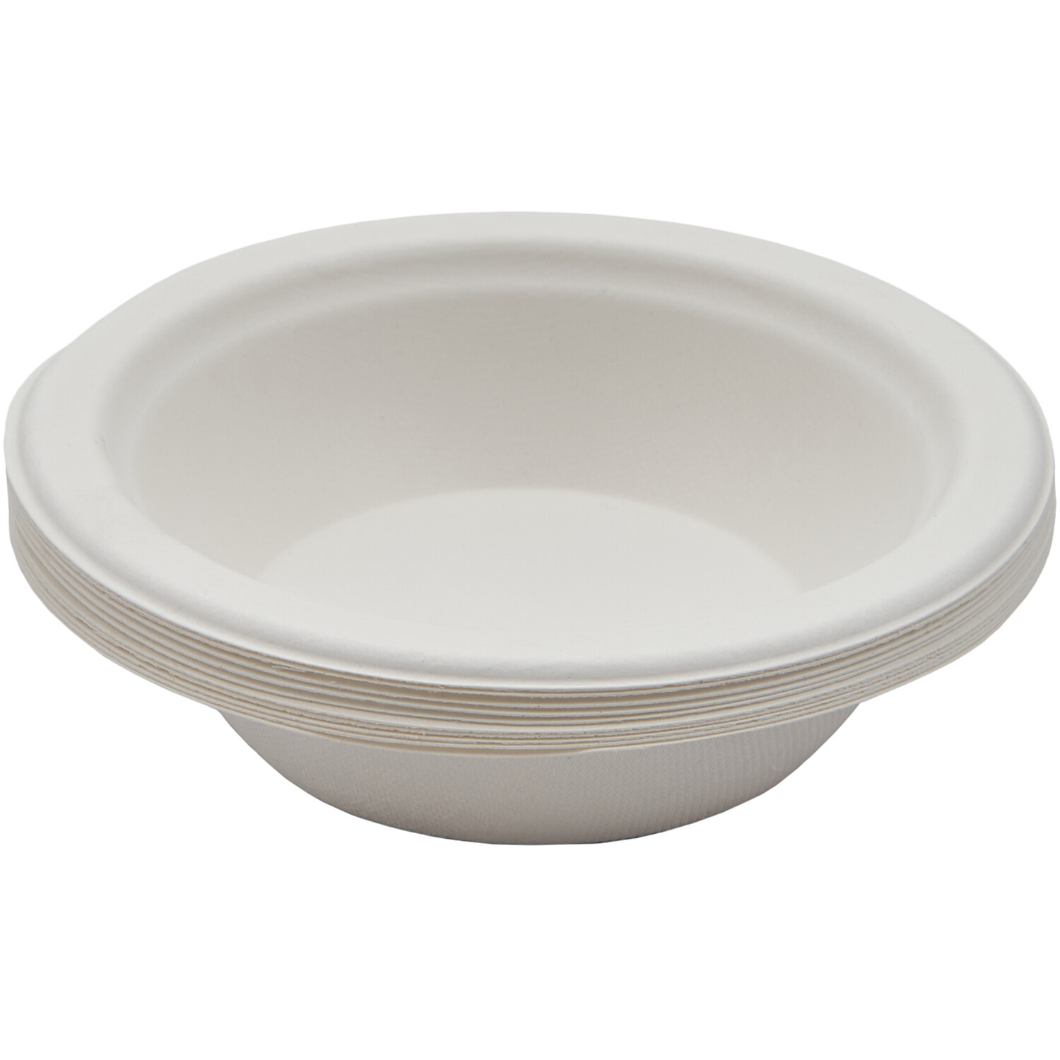 Pack of 10 Bagasse Bowls - White Image 3