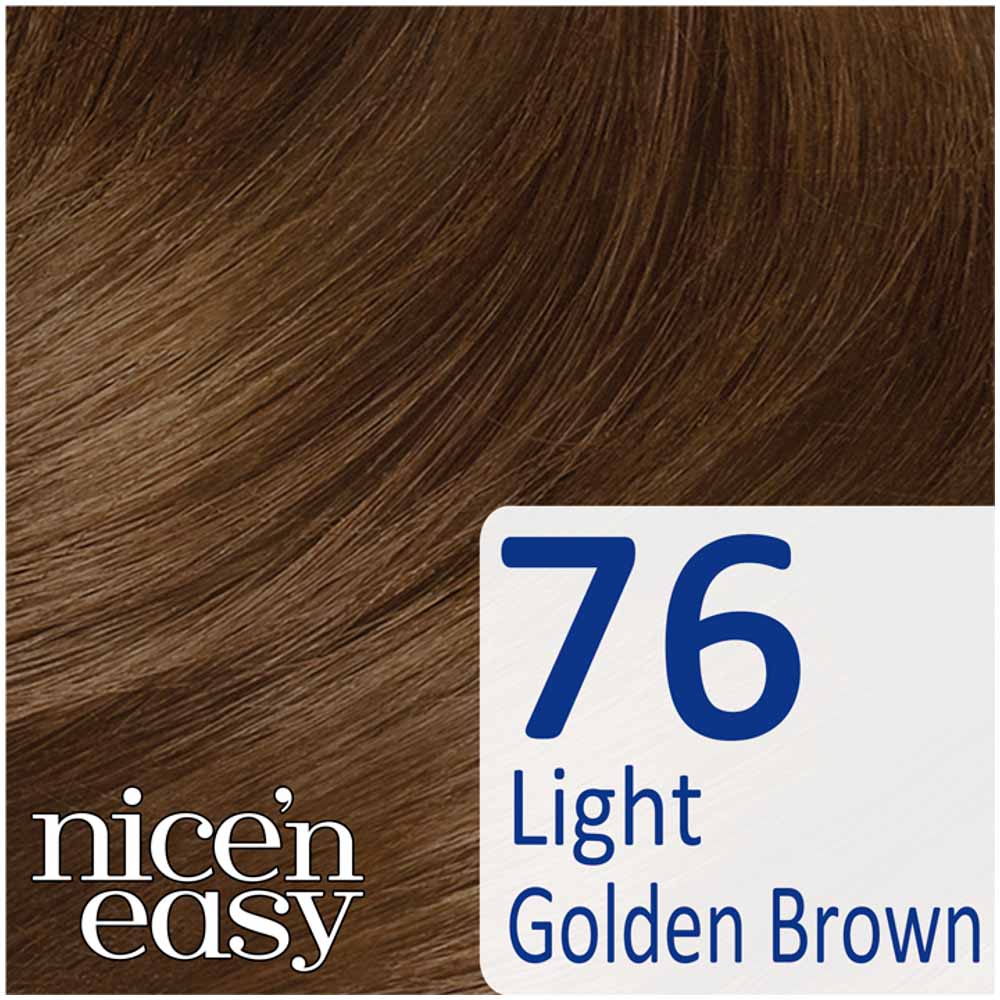 Clairol Nice'n Easy Light Golden Brown 76 Non-Permanent Hair Dye Image 3