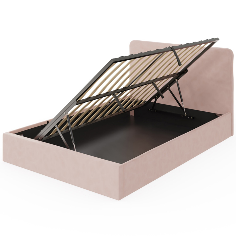 GFW Chiswick Small Double Soft Pink Ottoman Bed Image 3