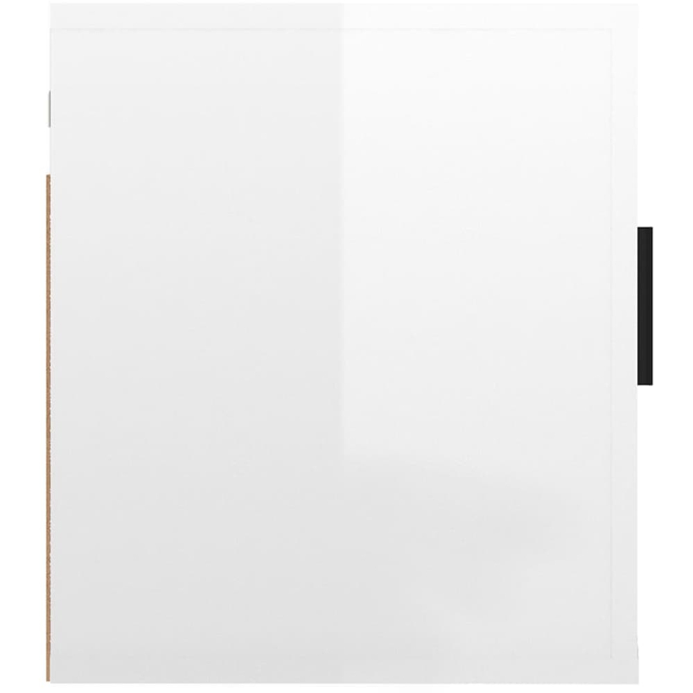 vidaXL Single Door High Gloss White Wall-Mounted TV Cabinet Set of 2 Image 7