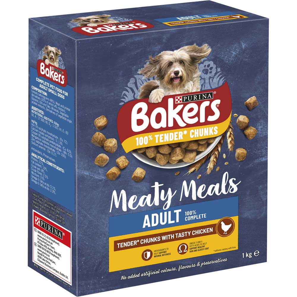 Bakers Meaty Meals Adult Dry Dog Food Chicken 1kg Image 2