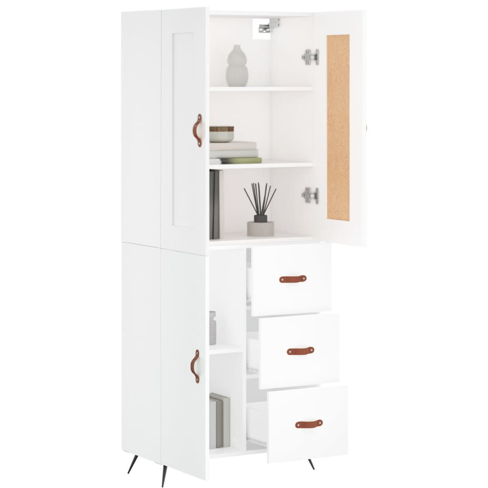 vidaXL 3 Door 3 Drawer White Highboard Image 3