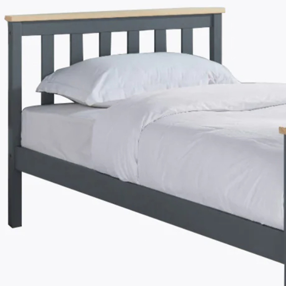 Home Detail Woodford Single Grey and Oak Wooden Bed Image 3