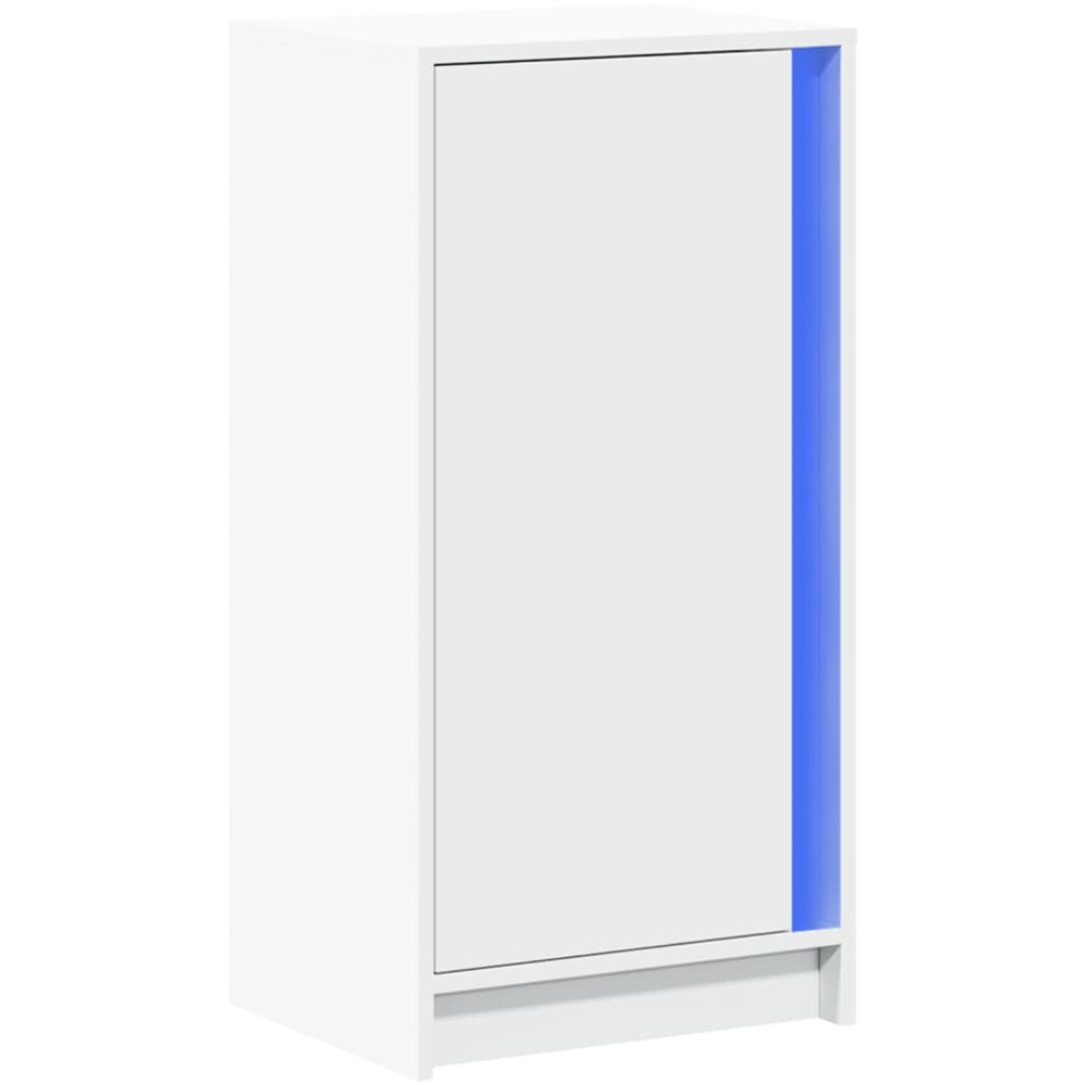 vidaXL Single Door White LED Sideboard Image 2