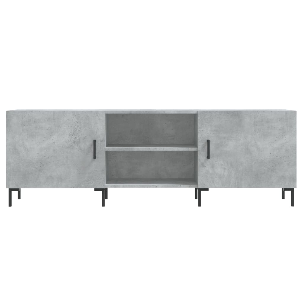 vidaXL 2 Door 2 Shelf Concrete Grey TV Cabinet Image 5
