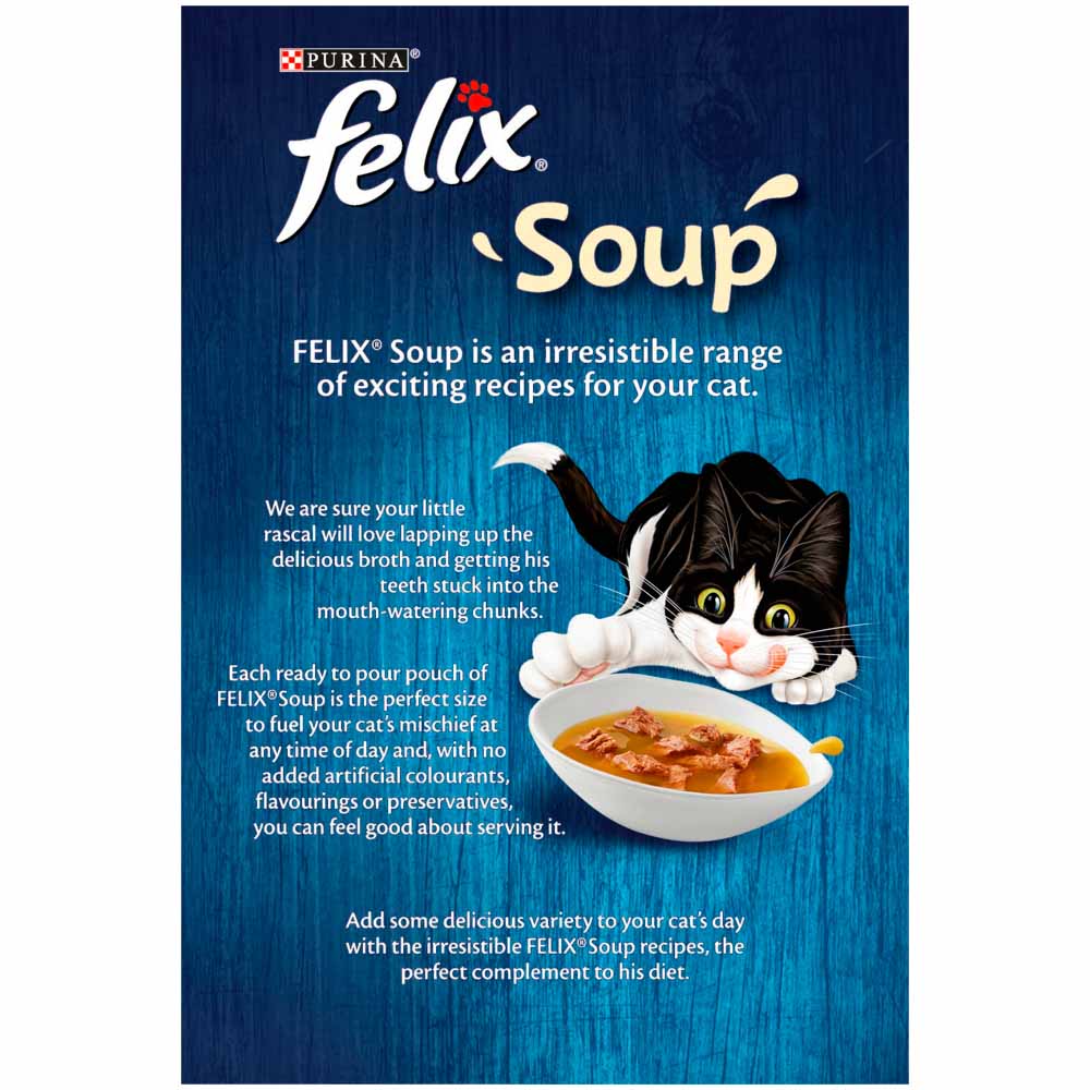 Felix Soup Fish Selection Cat Food 6 x 48g Wilko