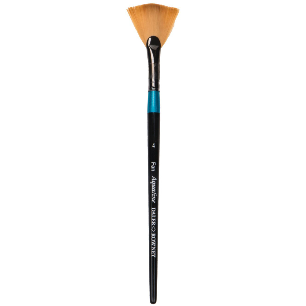 Daler-Rowney Aquafine Soft Synthetic Fan Short Handled Brush - 4 Image