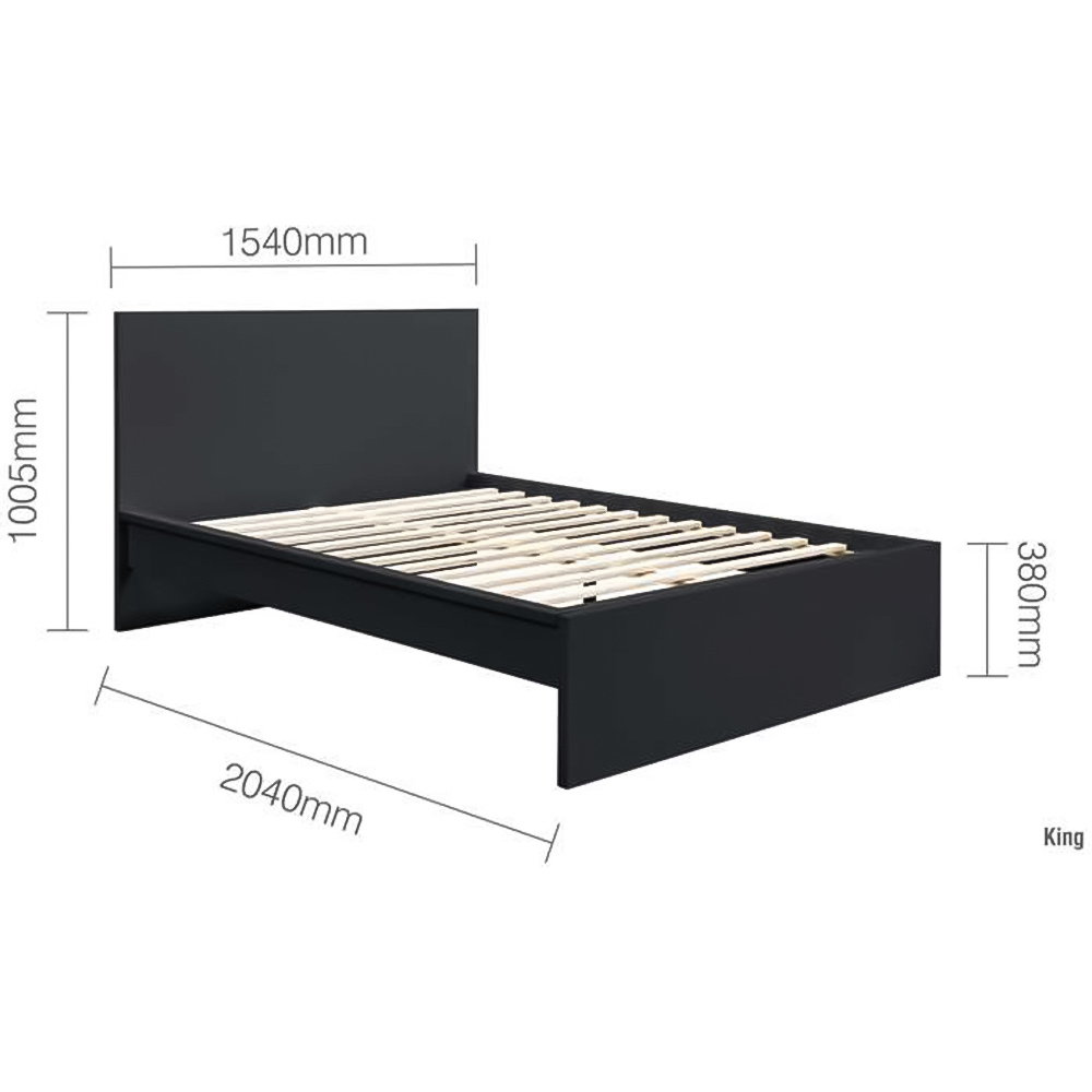 Oslo King Size Black Bed Image 9