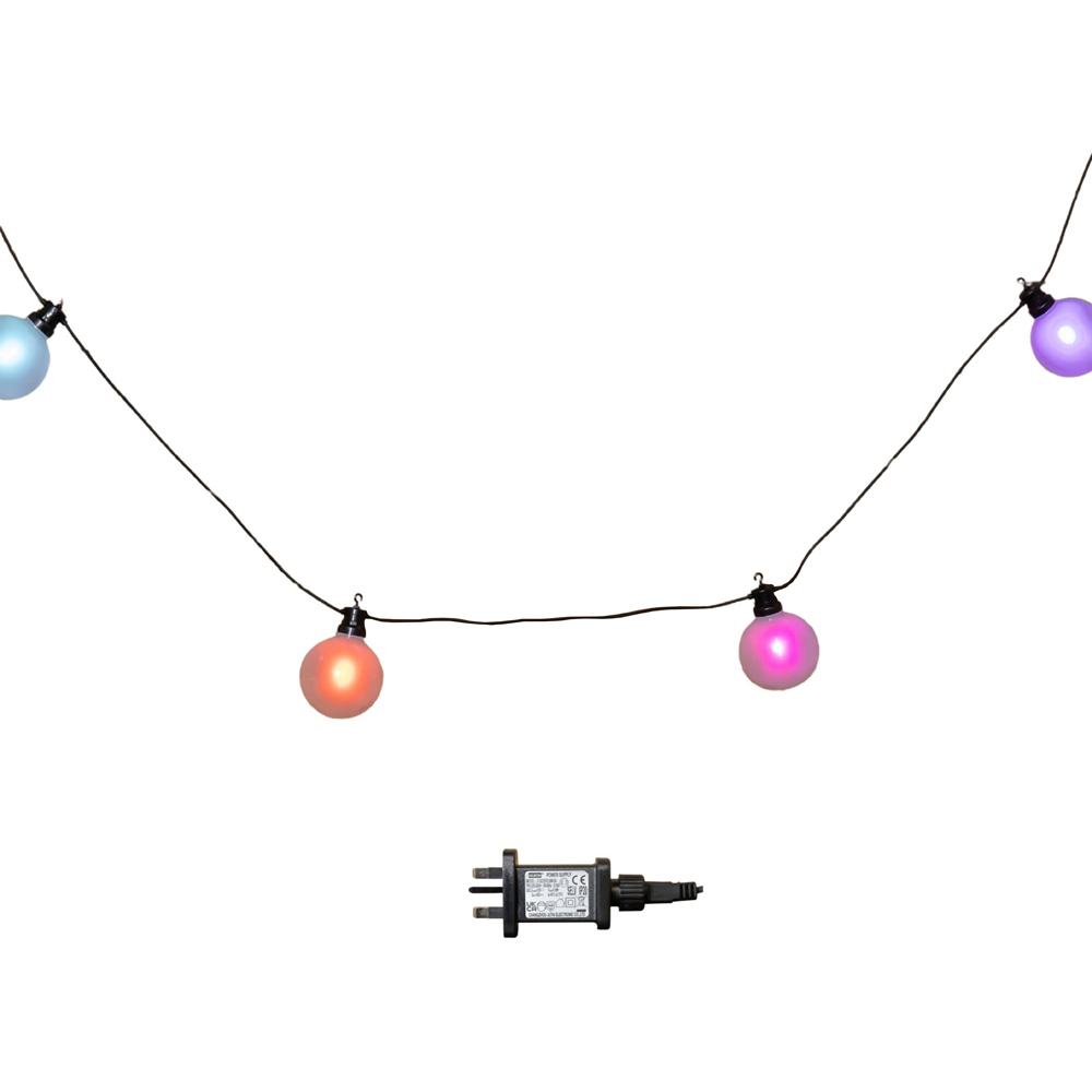 Samuel Alexander 10 Rainbow LED Frosted Ball Style Cap Christmas String Light 4.5m Image 2