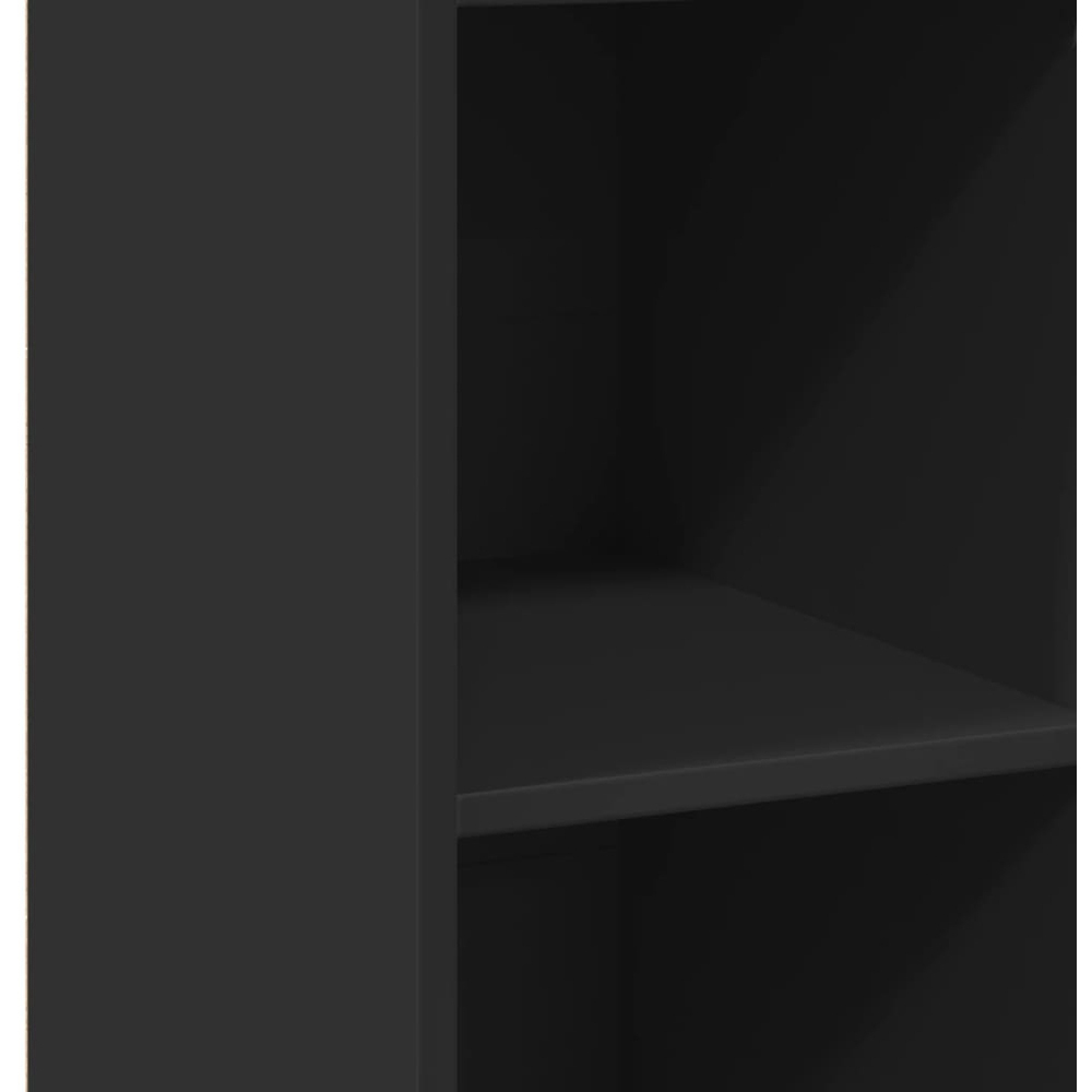 vidaXL 4 Open Shelf Black Highboard Image 7