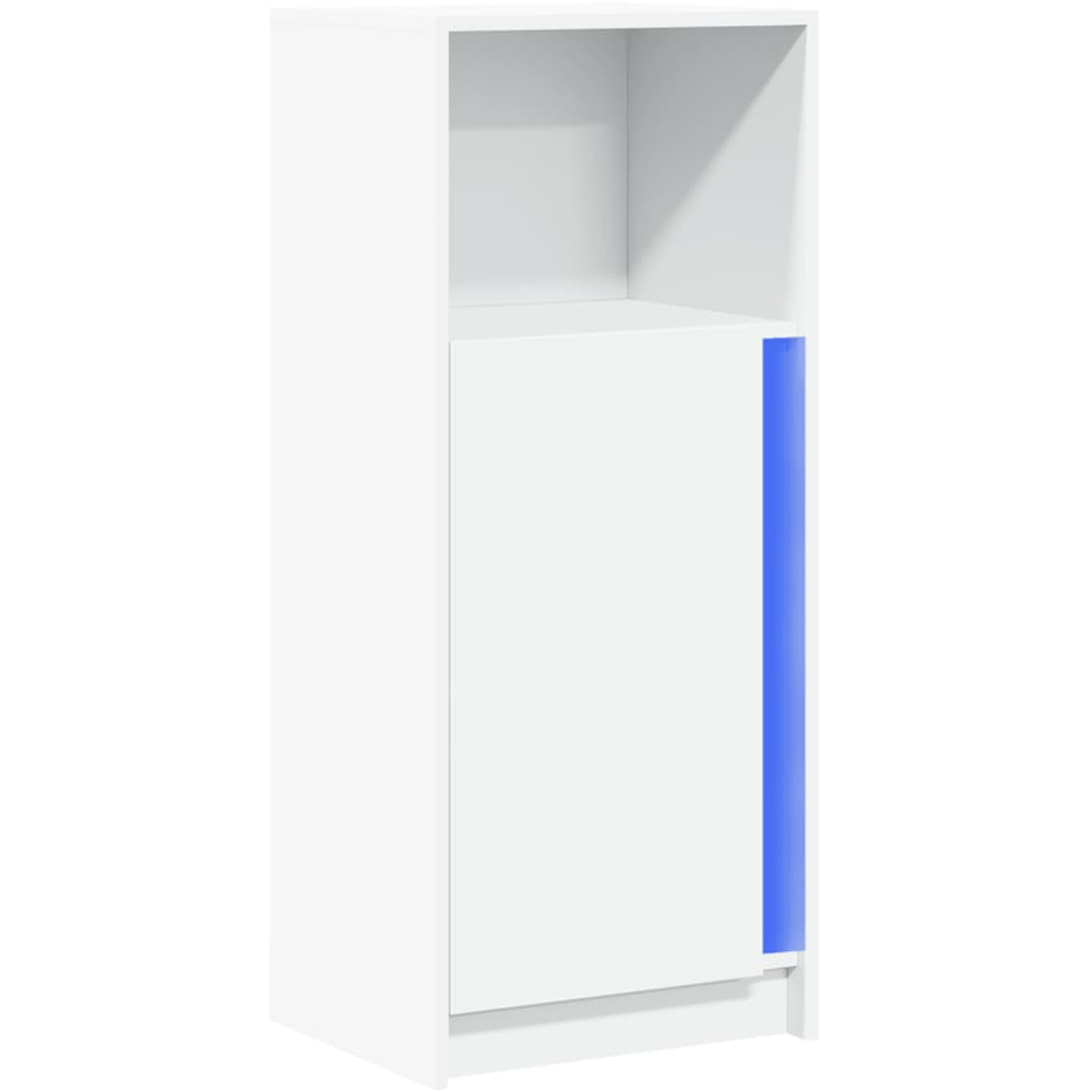 vidaXL Single Door White LED Sideboard Image 2