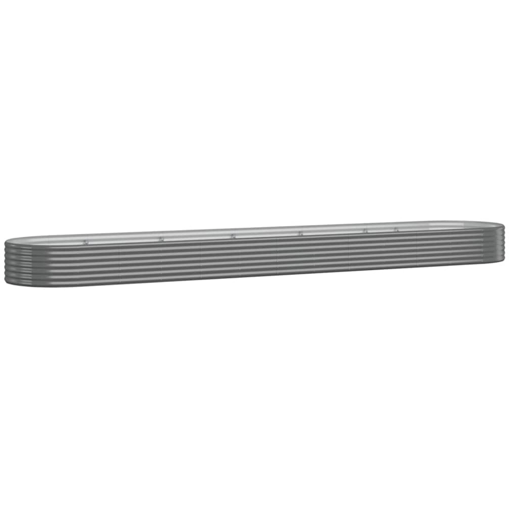 vidaXL Grey Galvanised Steel Raised Garden Bed 507 x 100 x 36cm Image 1