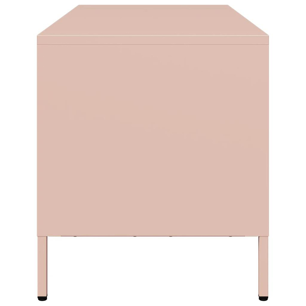 vidaXL 2 Drawer 2 Shelf Pink Cold-Rolled Steel TV Cabinet Image 6