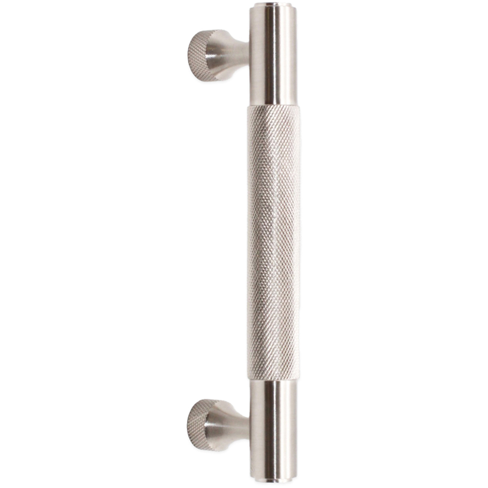 Spira Brass Satin Silver Knurled Bar Handle 160mm Image 1