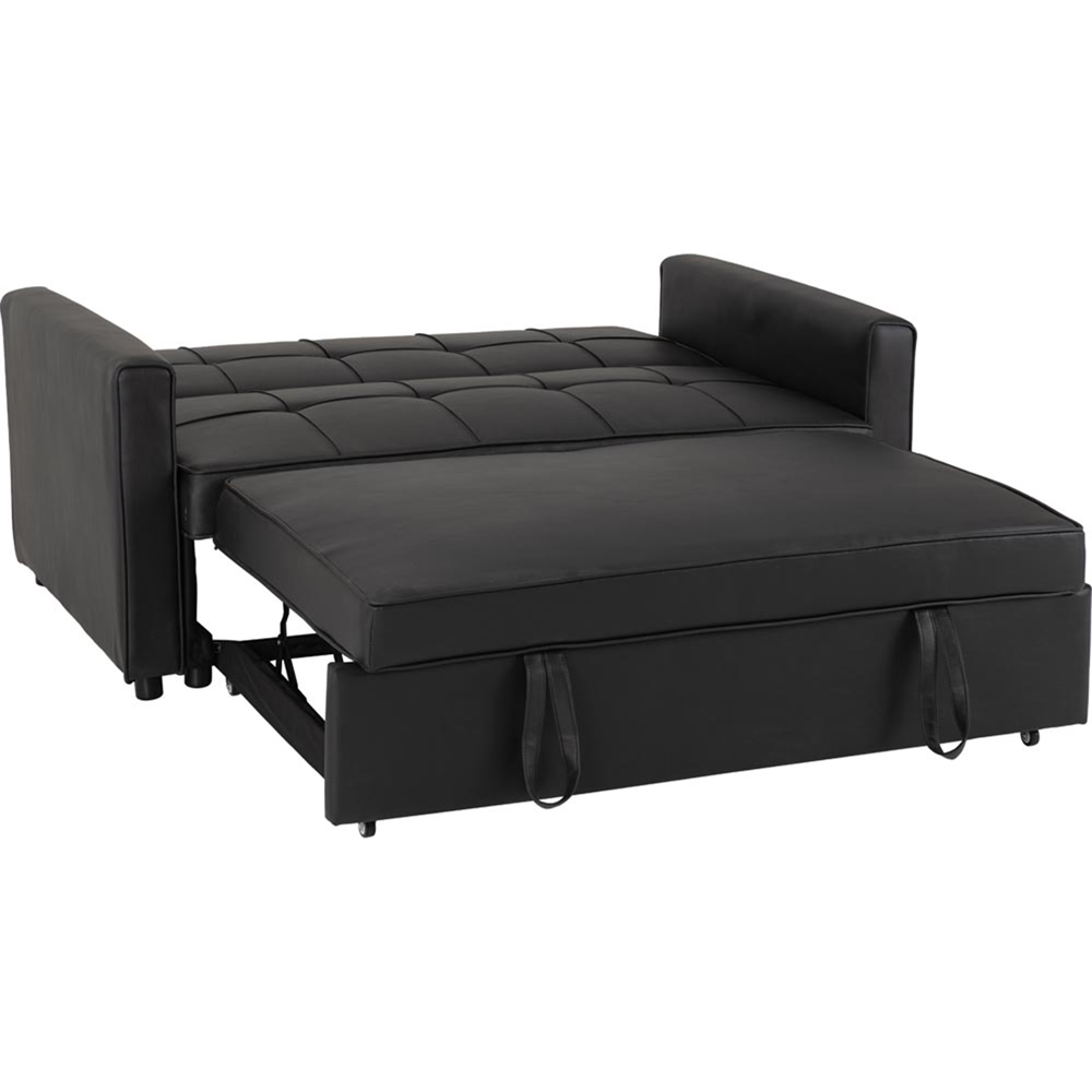 Seconique Astoria Double Sleeper Black PU Sofa Bed Image 5