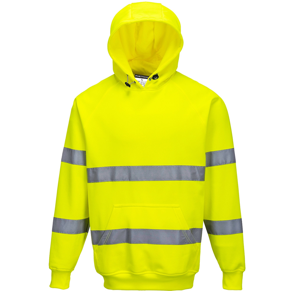 Portwest Clothing Yellow XL High Visibility Hooded Jacket Image 1